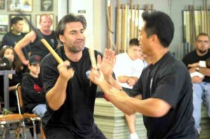 Frank beim Training in Stockton